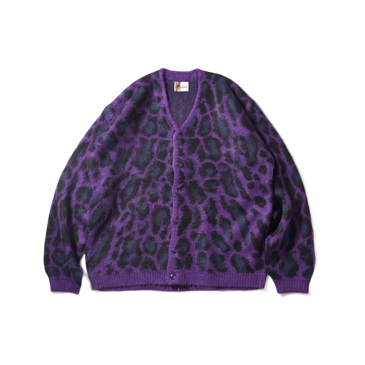 TOWNCRAFT / SHAGGY JACQUARD CARDIGAN (Leopard Purple)