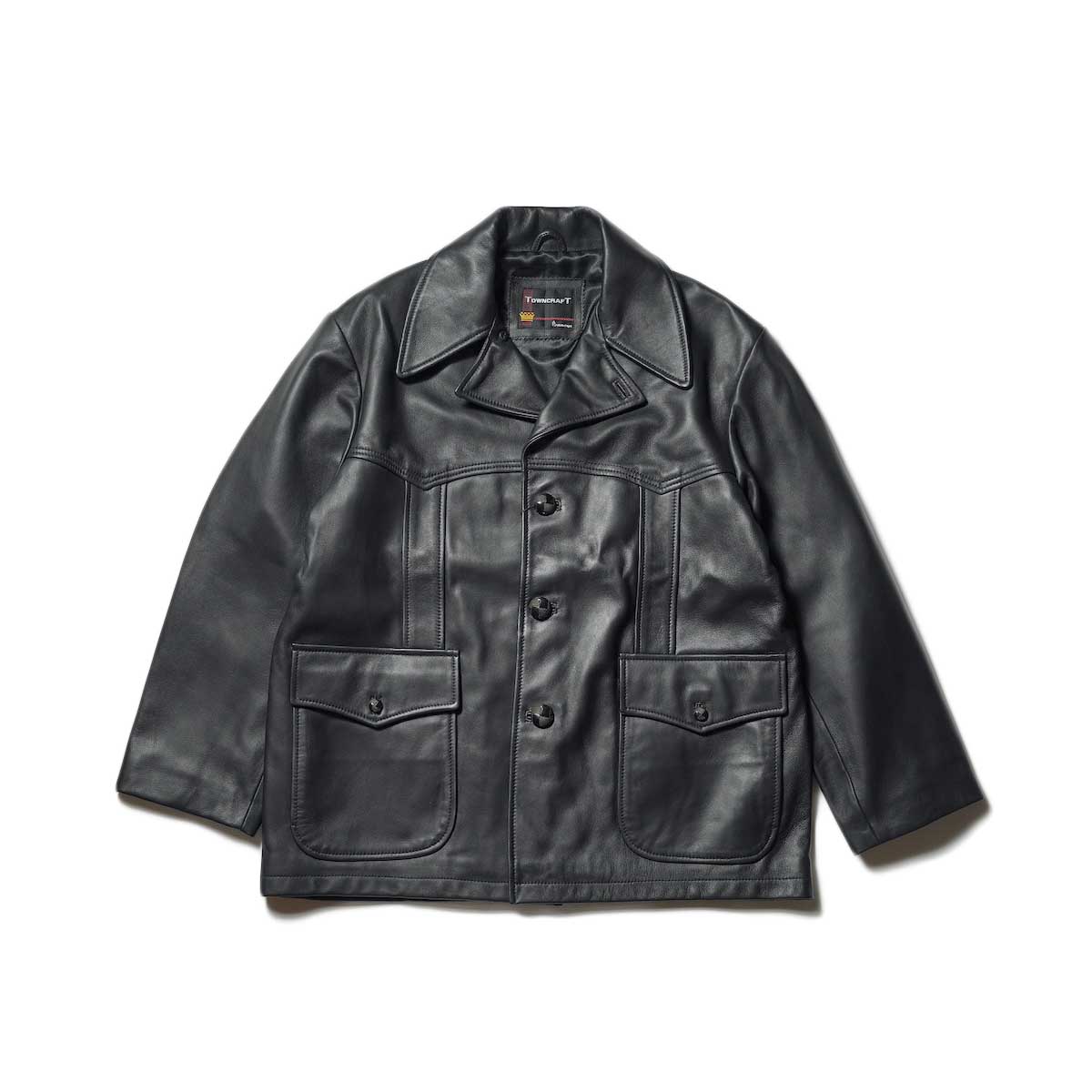 TOWNCRAFT / LEATHER RANCH COAT (Black)