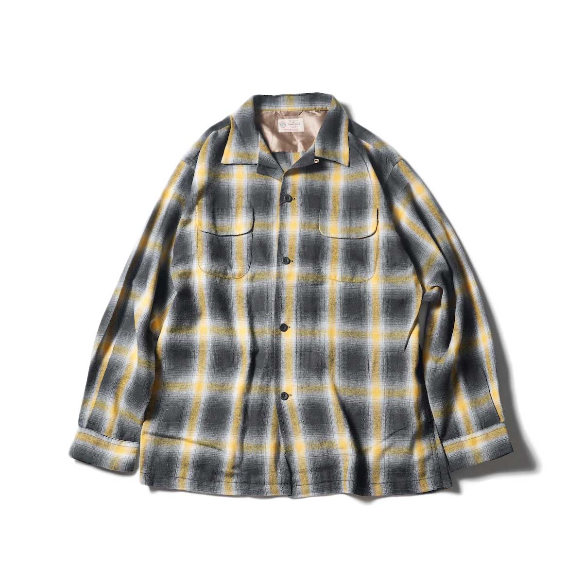 TOWNCRAFT / W-flap 50s Roop Coller Shirt (Yellow)