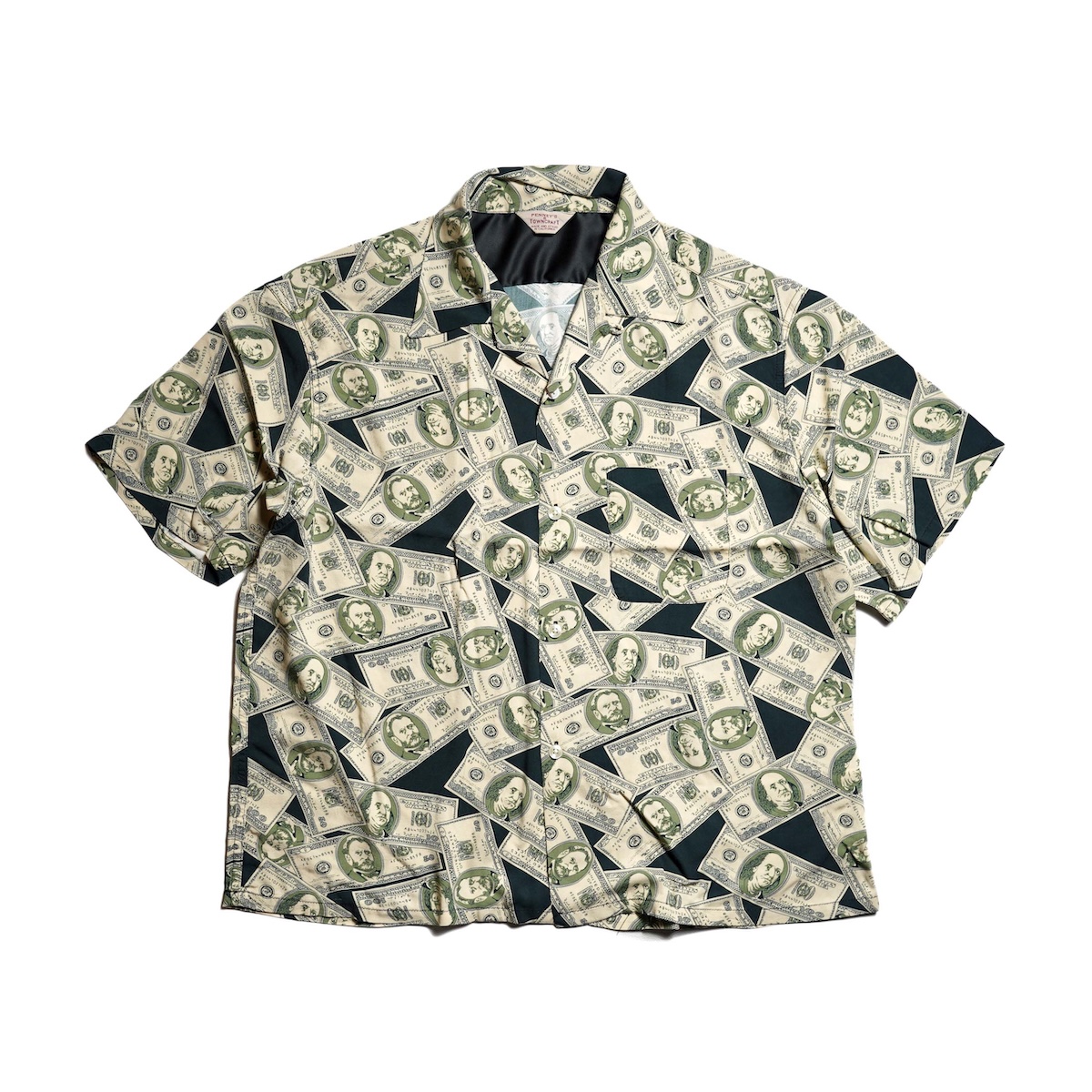 TOWNCRAFT / PRINTED LOOP COLLAR SS SHIRT (Dollar)