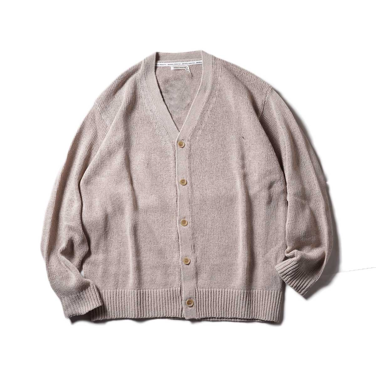 UNIVERSAL PRODUCTS / Dry Cotton Knit Cardigane (Beige)