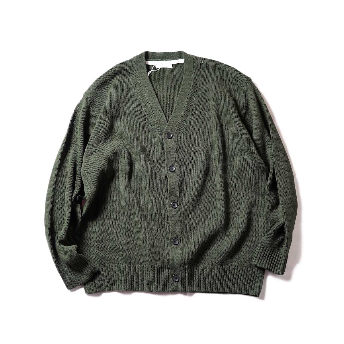 UNIVERSAL PRODUCTS / Dry Cotton Knit Cardigane (Green)