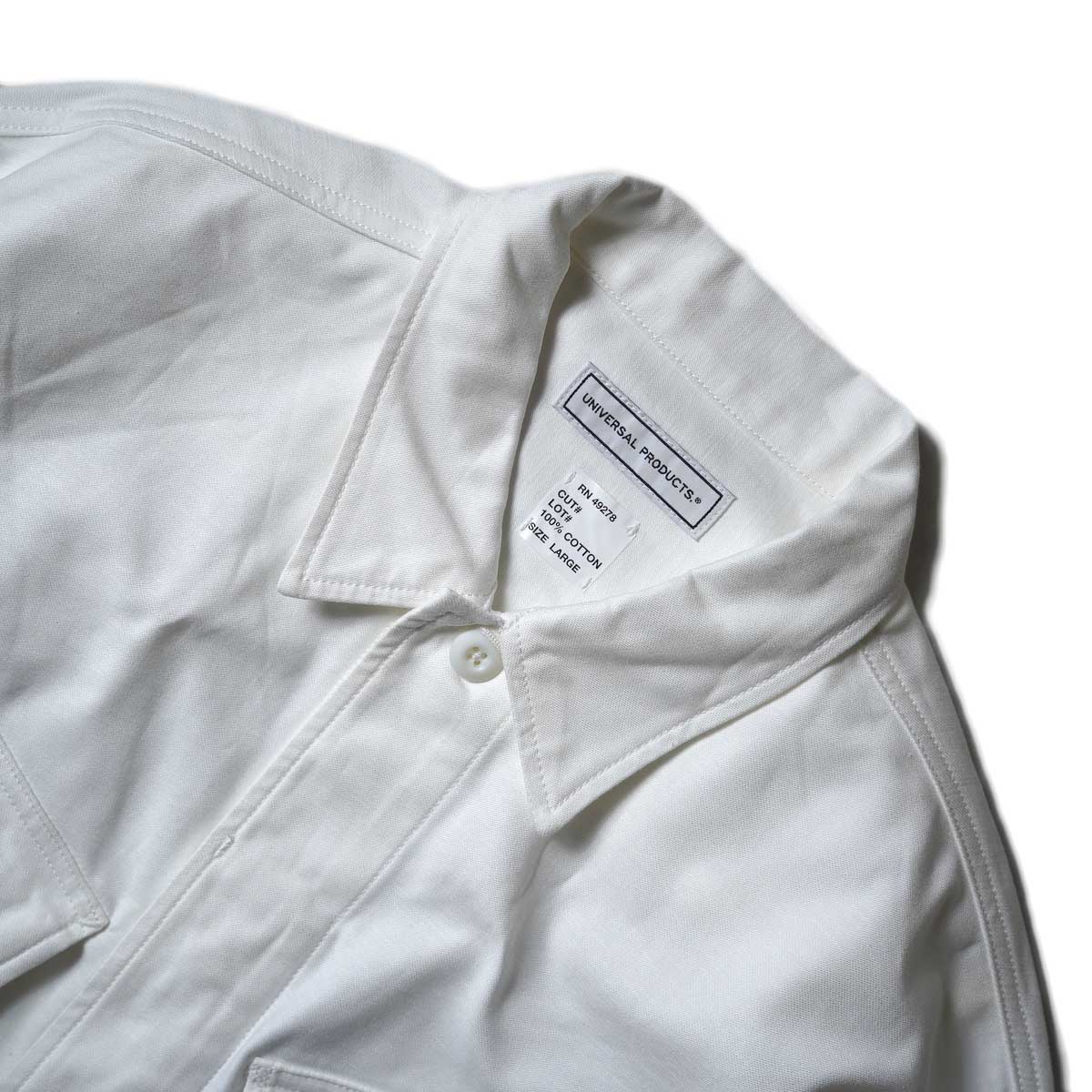 UNIVERSAL PRODUCTS / Gung Ho Fatigue Jacket (Ivory)ネック