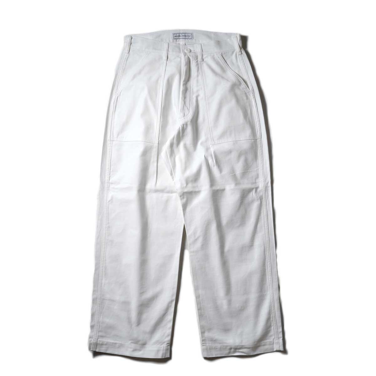 UNIVERSAL PRODUCTS / Gung Ho 1tuck Baker Pants (Ivory)正面