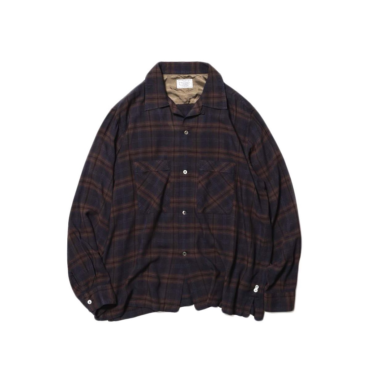 Unlikely / Unlikely 50s Sports Shirt Rayon (Charcoal Plaids)