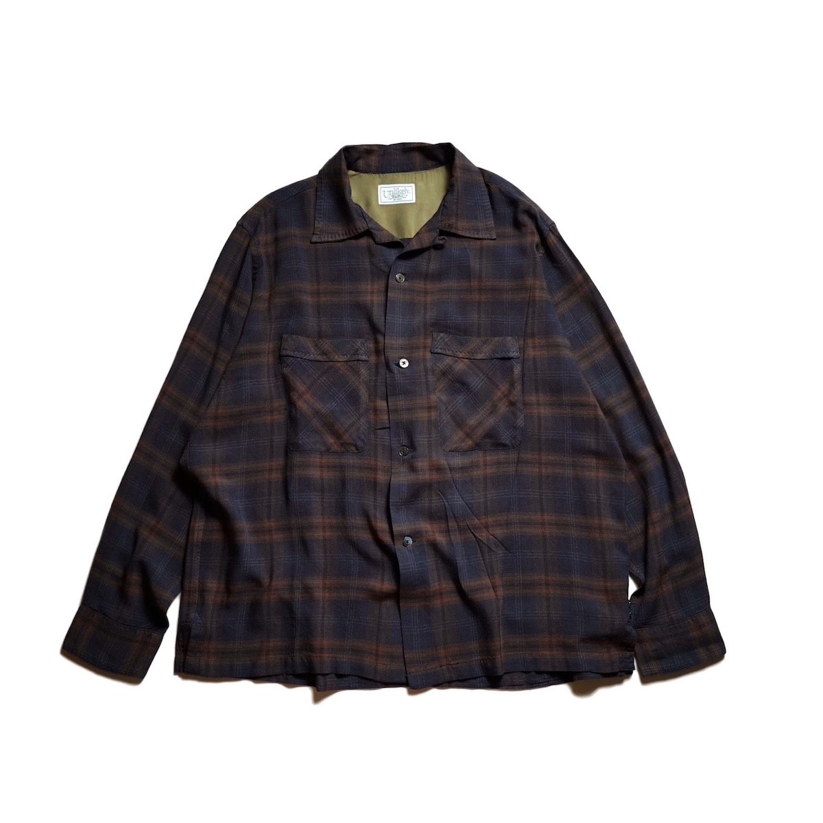 Unlikely / Unlikely 50s Sports Shirt Rayon (Charcoal Plaids)