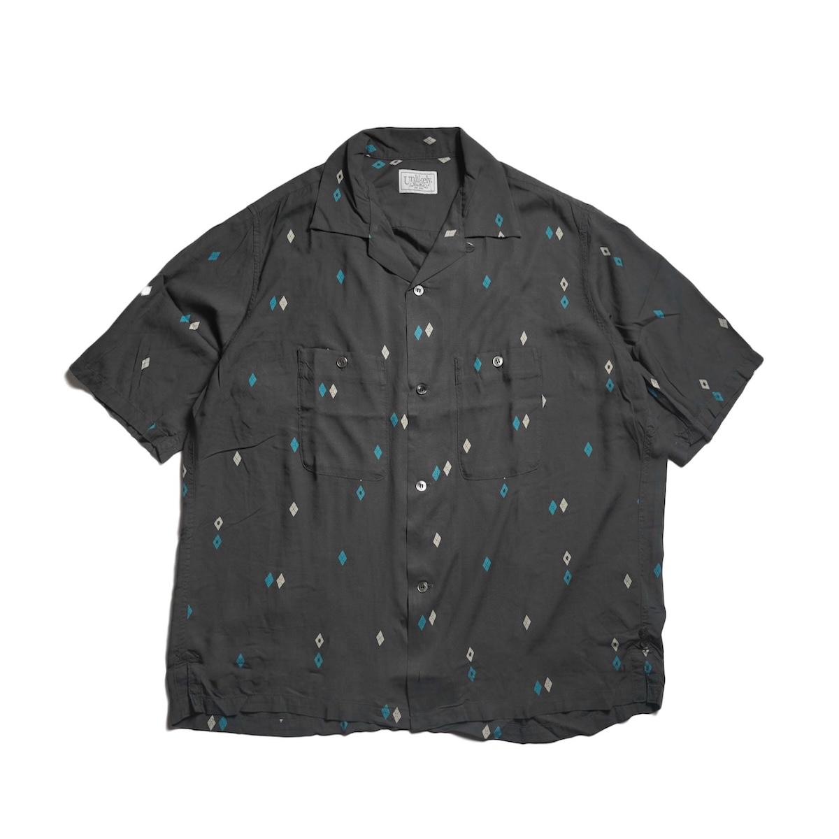 Unlikely / Unlikely Rayon Shirts S/S Argyle (Charcoal)