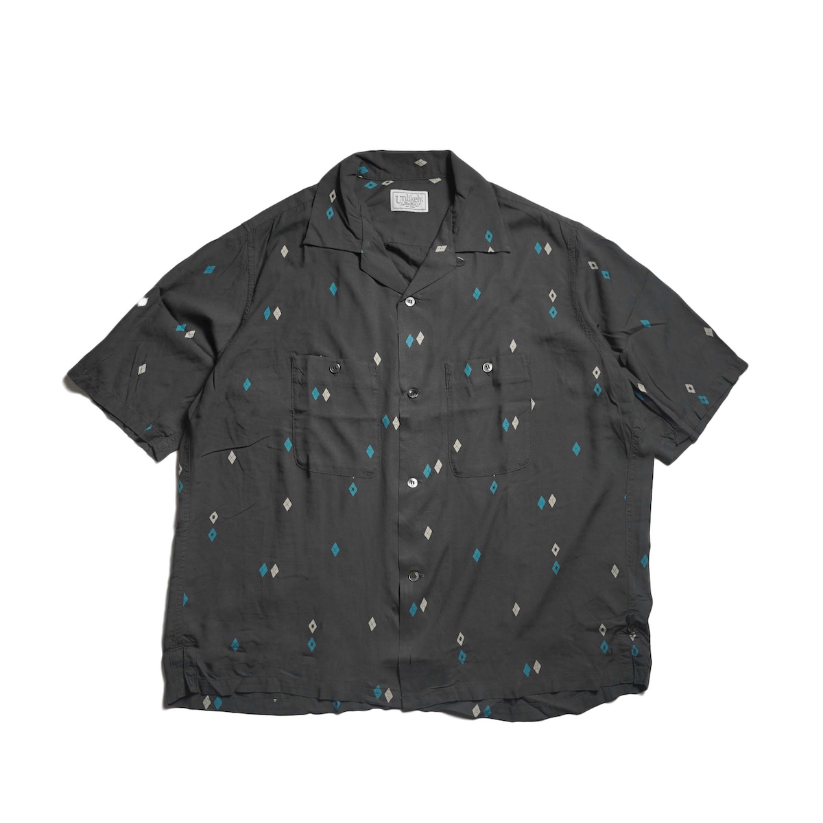 Unlikely / Unlikely Rayon Shirts S/S Argyle (Charcoal)