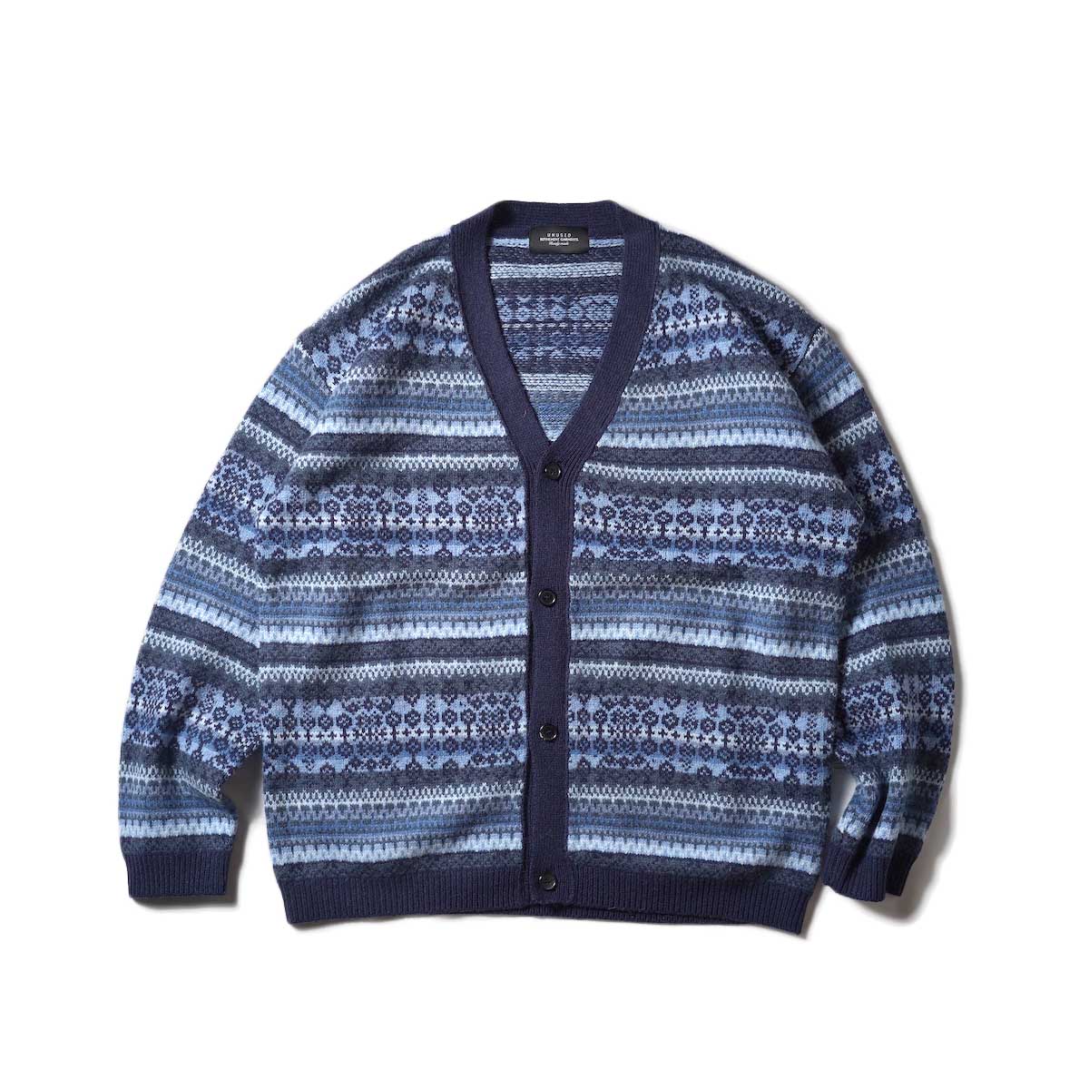 UNUSED / US2256 5G Fairisle Cardigan (Blue)