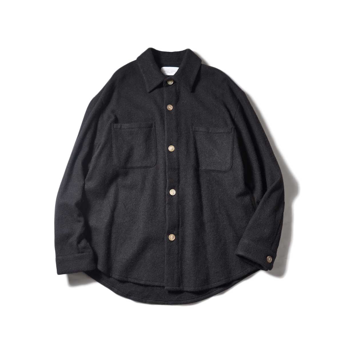 UNUSED / US2281 Wool Alpaka Shirt (Black)