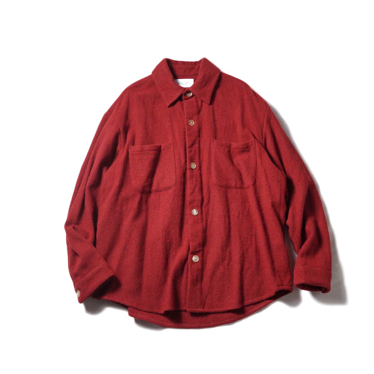 UNUSED / US2281 Wool Alpaka Shirt (Red)