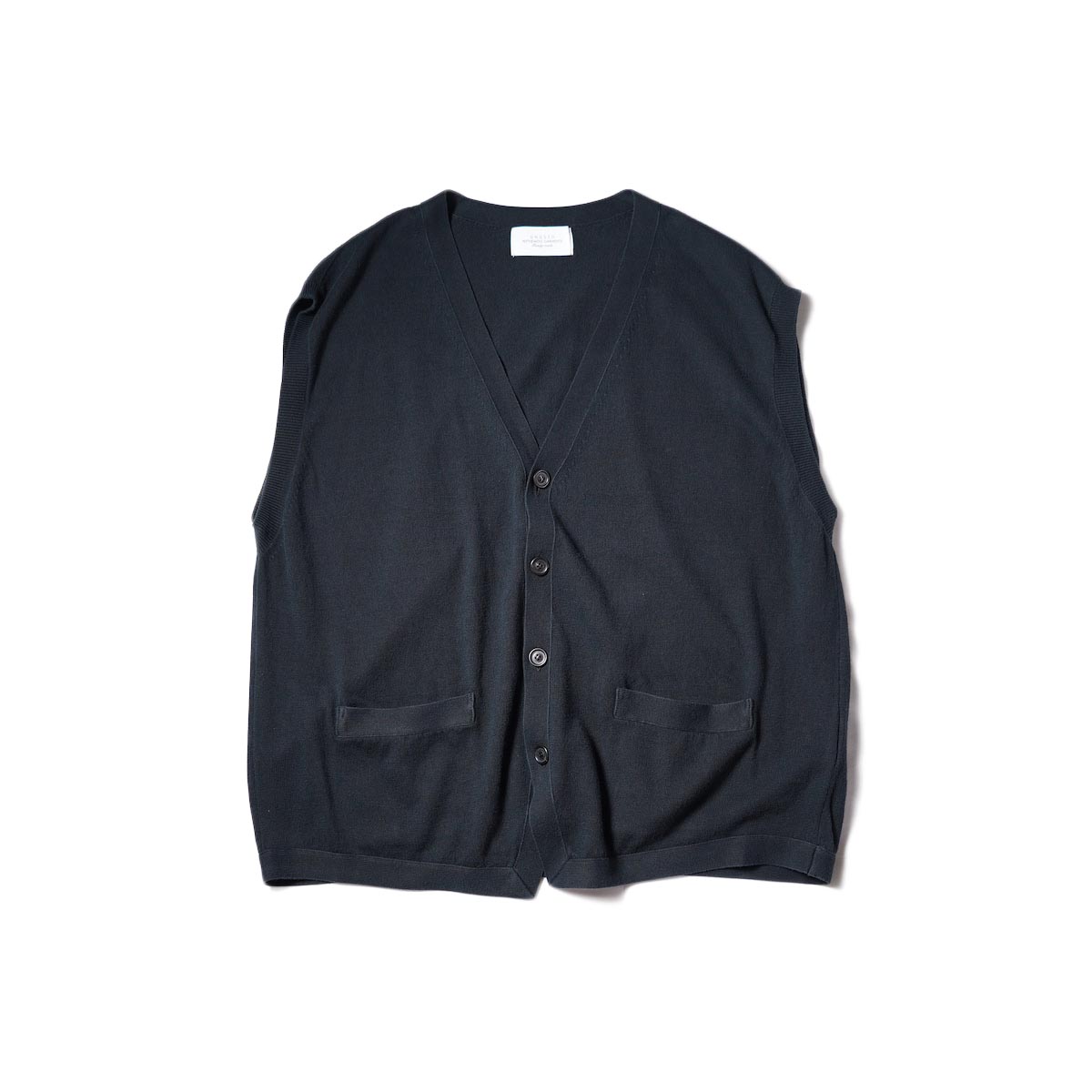 UNUSED / US2322 12G Cardigan Vest (Black)