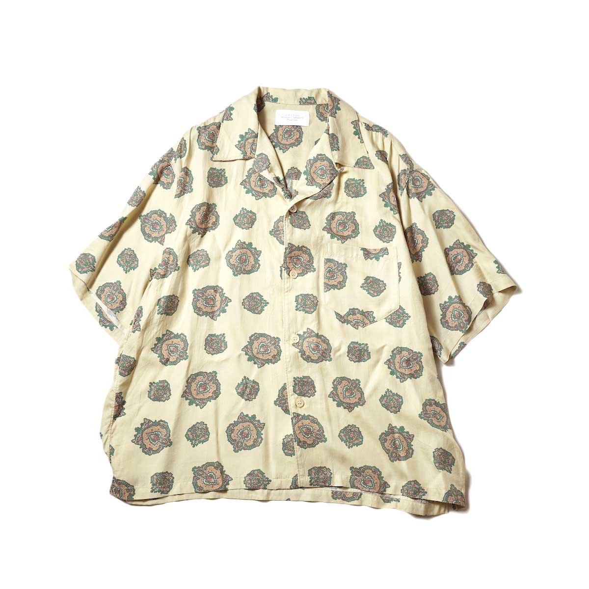 UNUSED / US2339 Short-sleeve emblem pattern shirts (Beige)