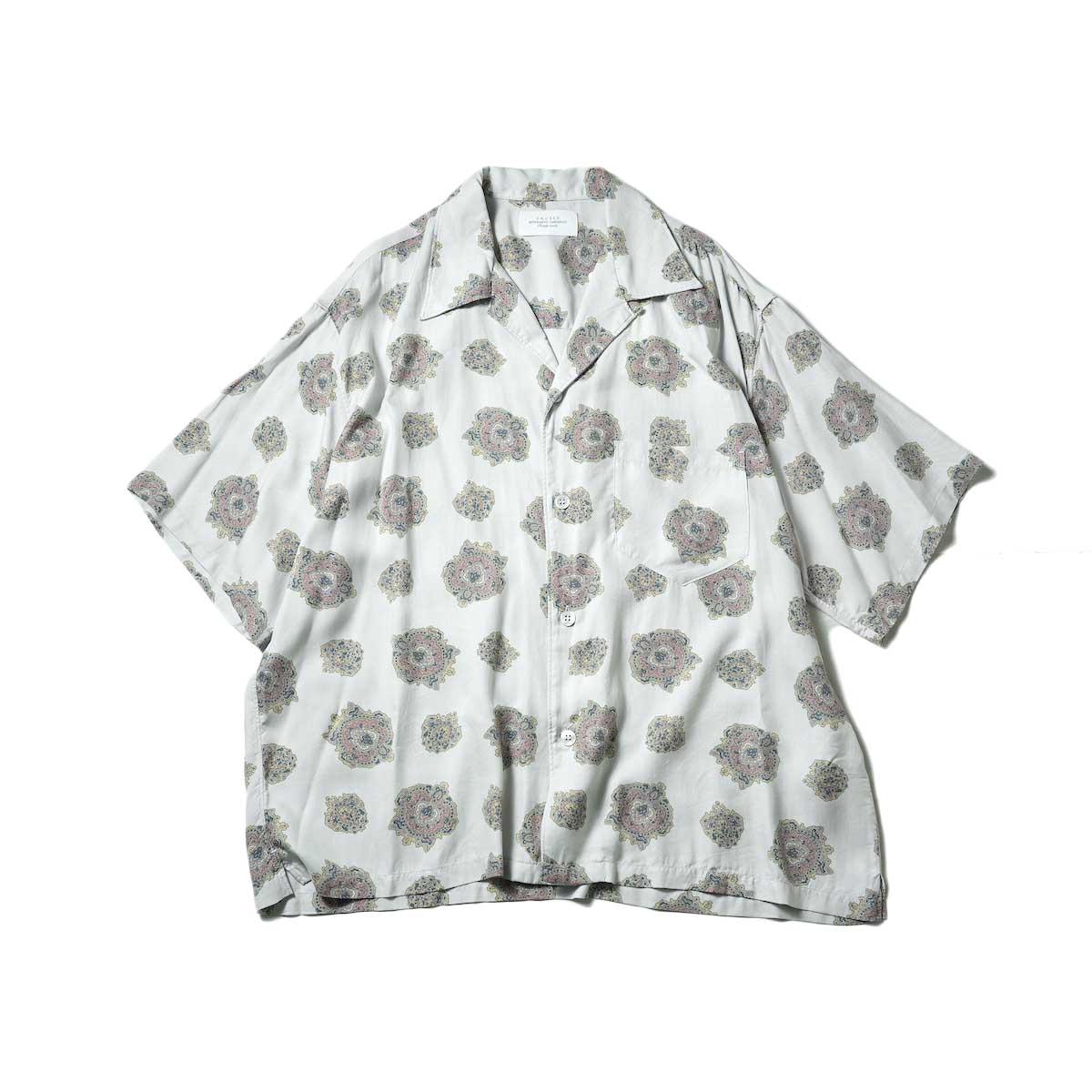 UNUSED / US2339 Short-sleeve emblem pattern shirts (Gray)