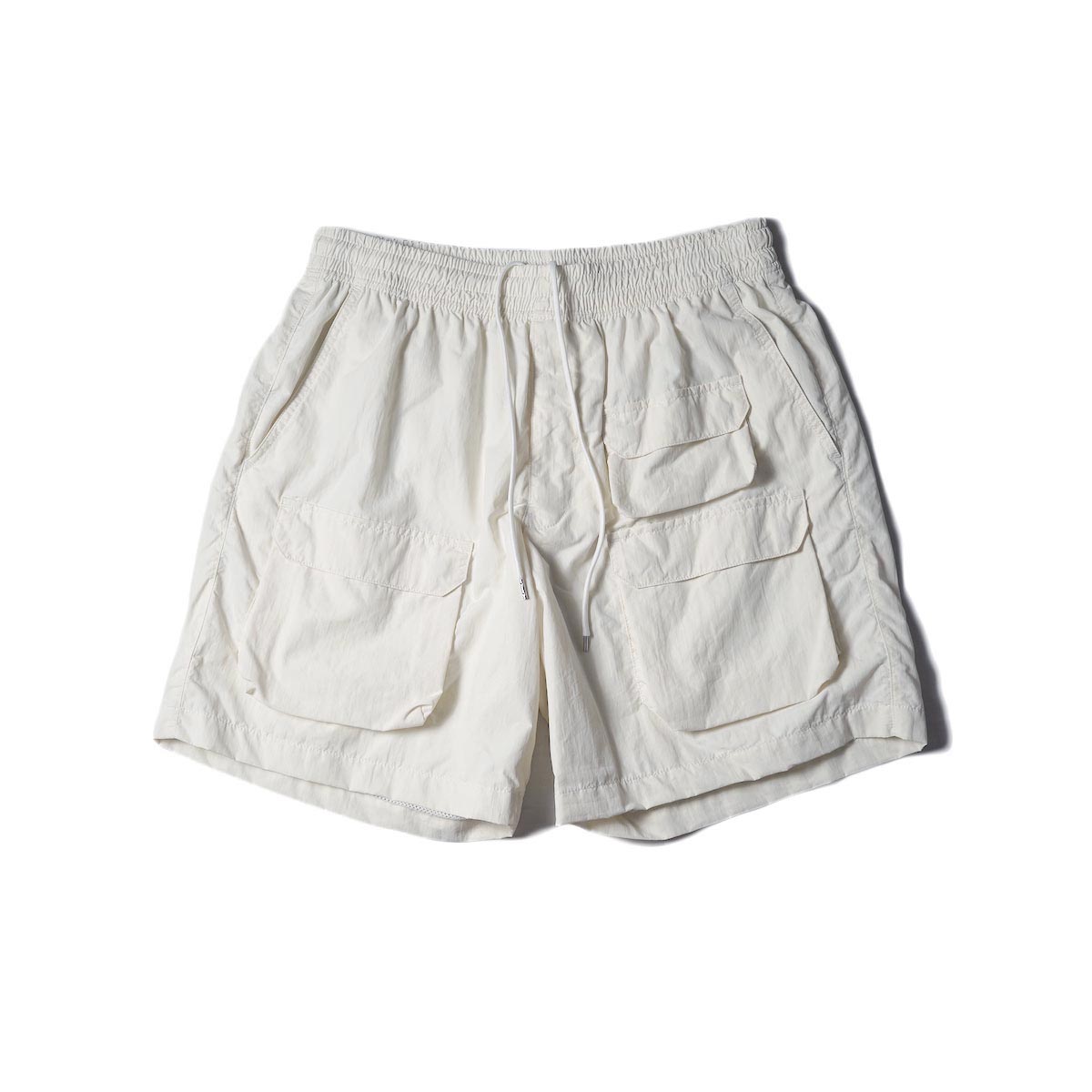 UNUSED / UW1074 Nylon Pocket Shorts (White)