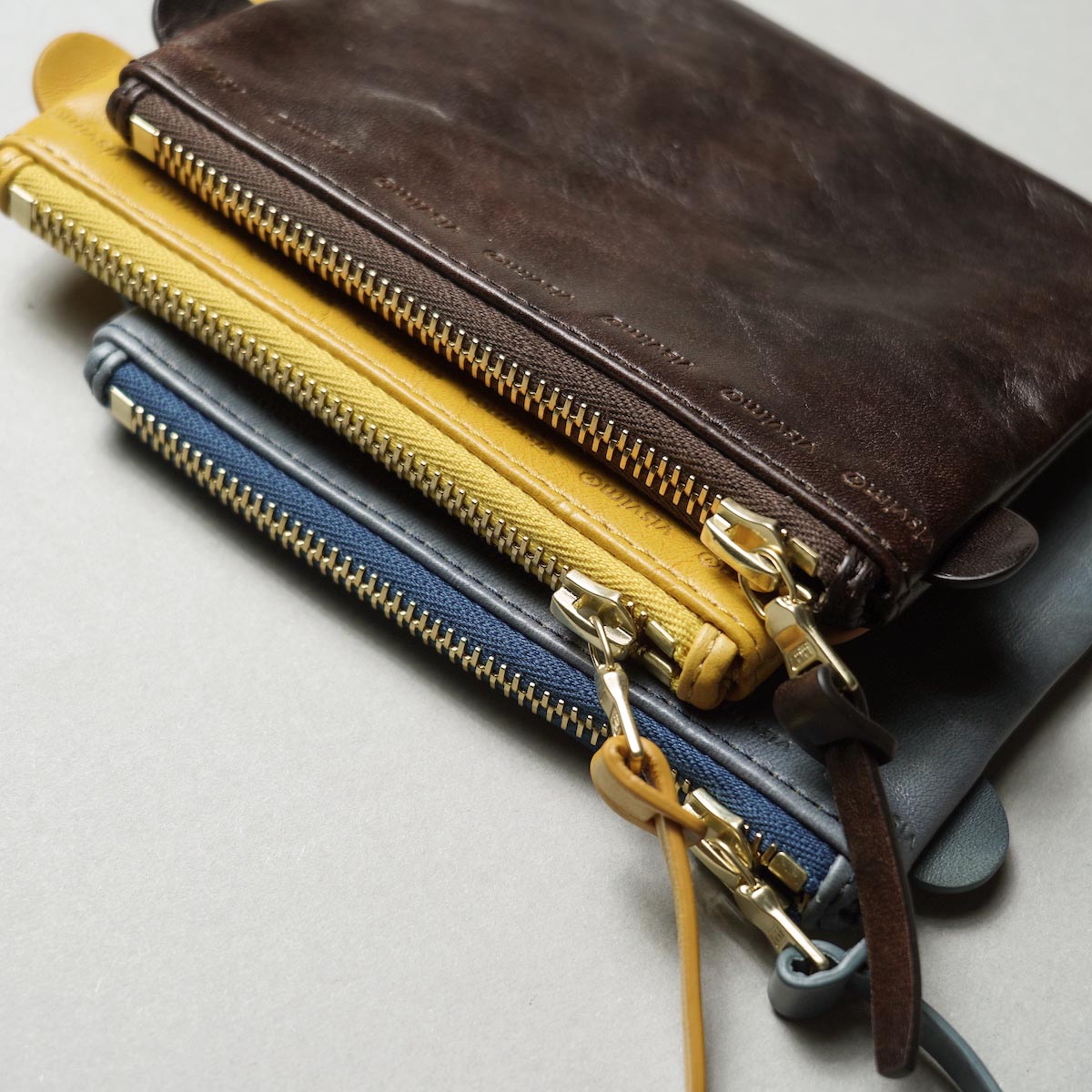 visvim LEATHER ESSENTIALS CASE L BLUE 安い直販 oruan.es