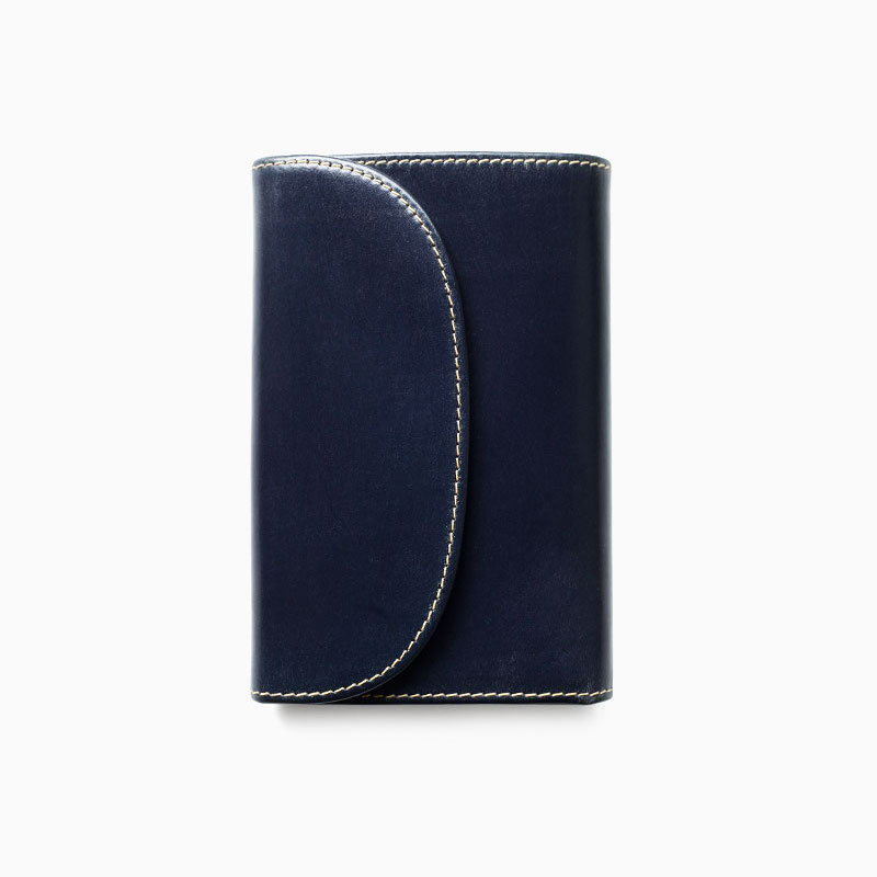 WHITEHOUSE COX / S7660 3FOLD WALLET / BRIDLE -NAVY