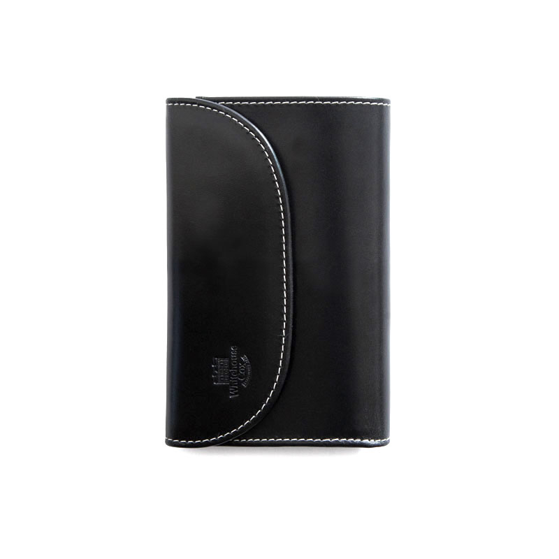 WHITEHOUSE COX / S7660 3FOLD WALLET / HOLIDAY LINE  -BLACK×PURPLE