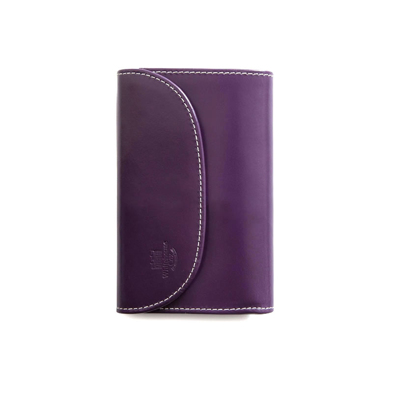 WHITEHOUSE COX / S7660 3FOLD WALLET / HOLIDAY LINE  -PURPLE×NEWTON