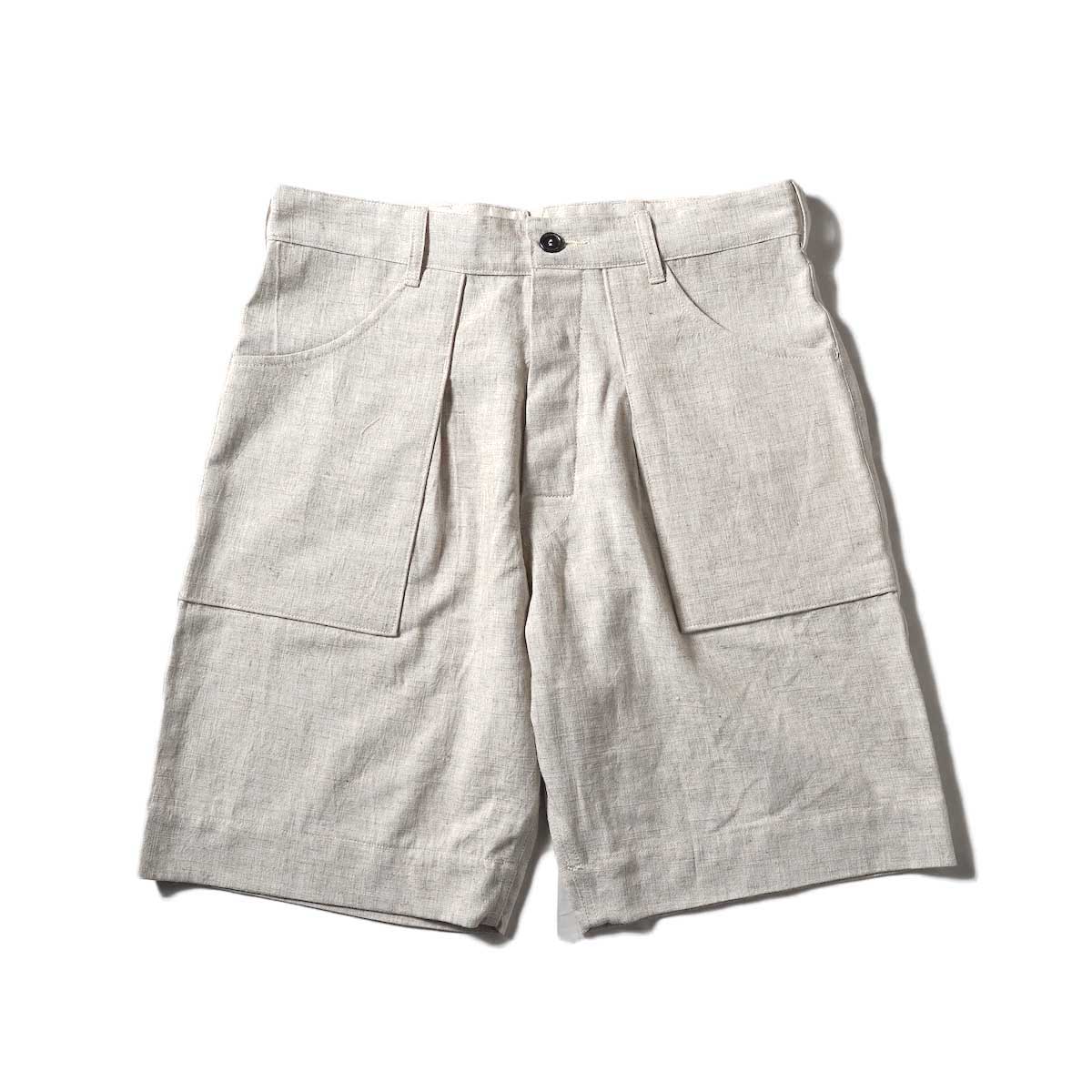 Willow Pants / P-001S - Dead Stock Short Pants (Natural) 正面