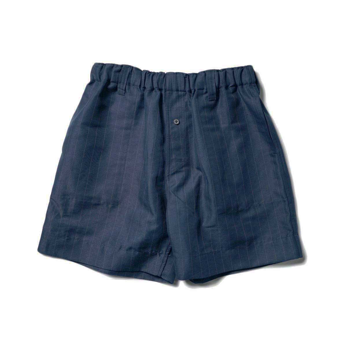 Willow Pants / P-007 Easy Shorts (Navy Stripe)