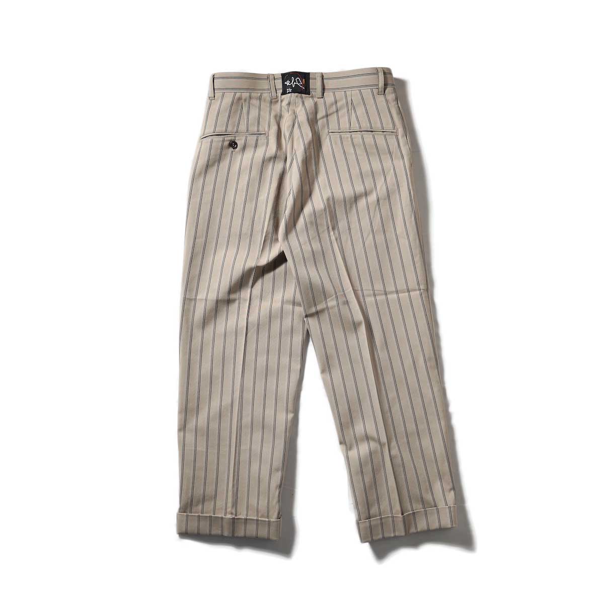 Willow Pants / P-009 - Dead Stock Beige Stripe Pants 背面