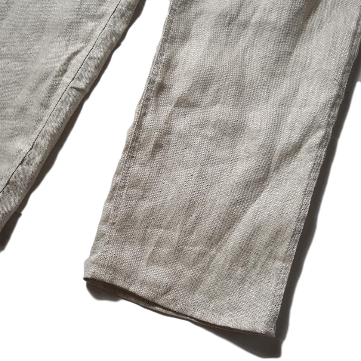Willow Pants / P-010 - Dead Stock Linen Painter Pants (Natural)  裾