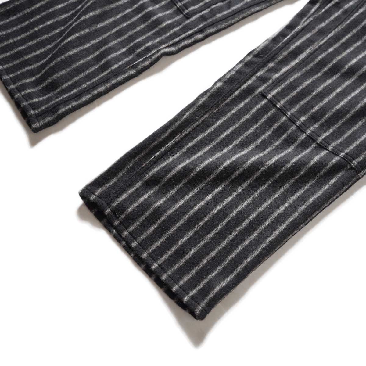 Willow Pants / P-013 Car Pants - Stripe (Black×Gray)裾