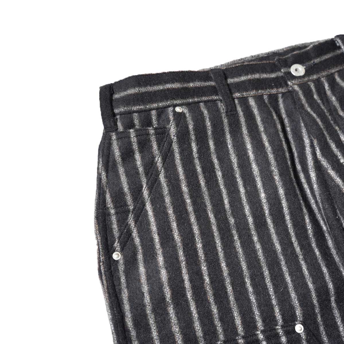 Willow Pants / P-013 Car Pants - Stripe (Black×Gray)ポケット