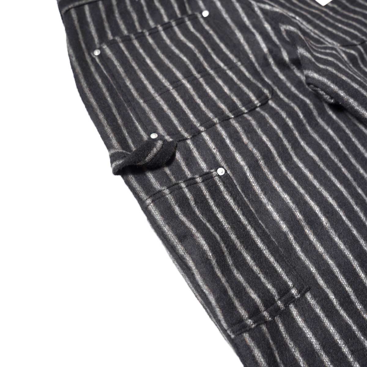 Willow Pants / P-013 Car Pants - Stripe (Black×Gray)ハンマーループ