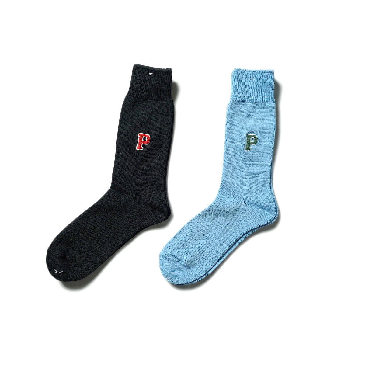 Willow Pants / W-002 Socks (Black×Sax)