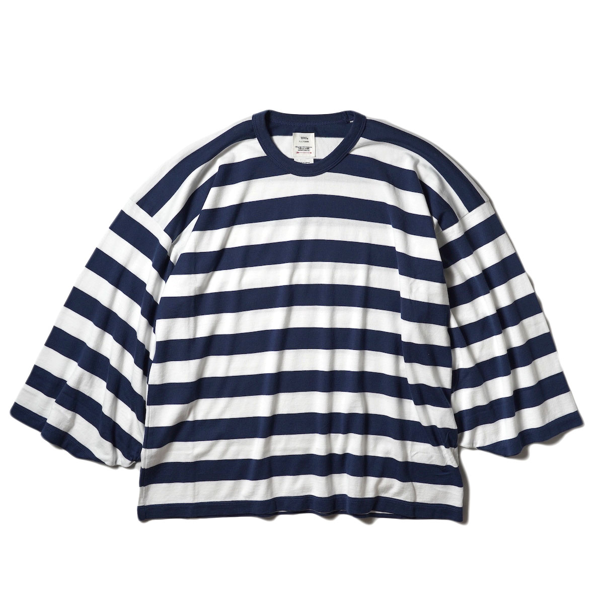WMV / KIMONO BORDER TEE (Navy)