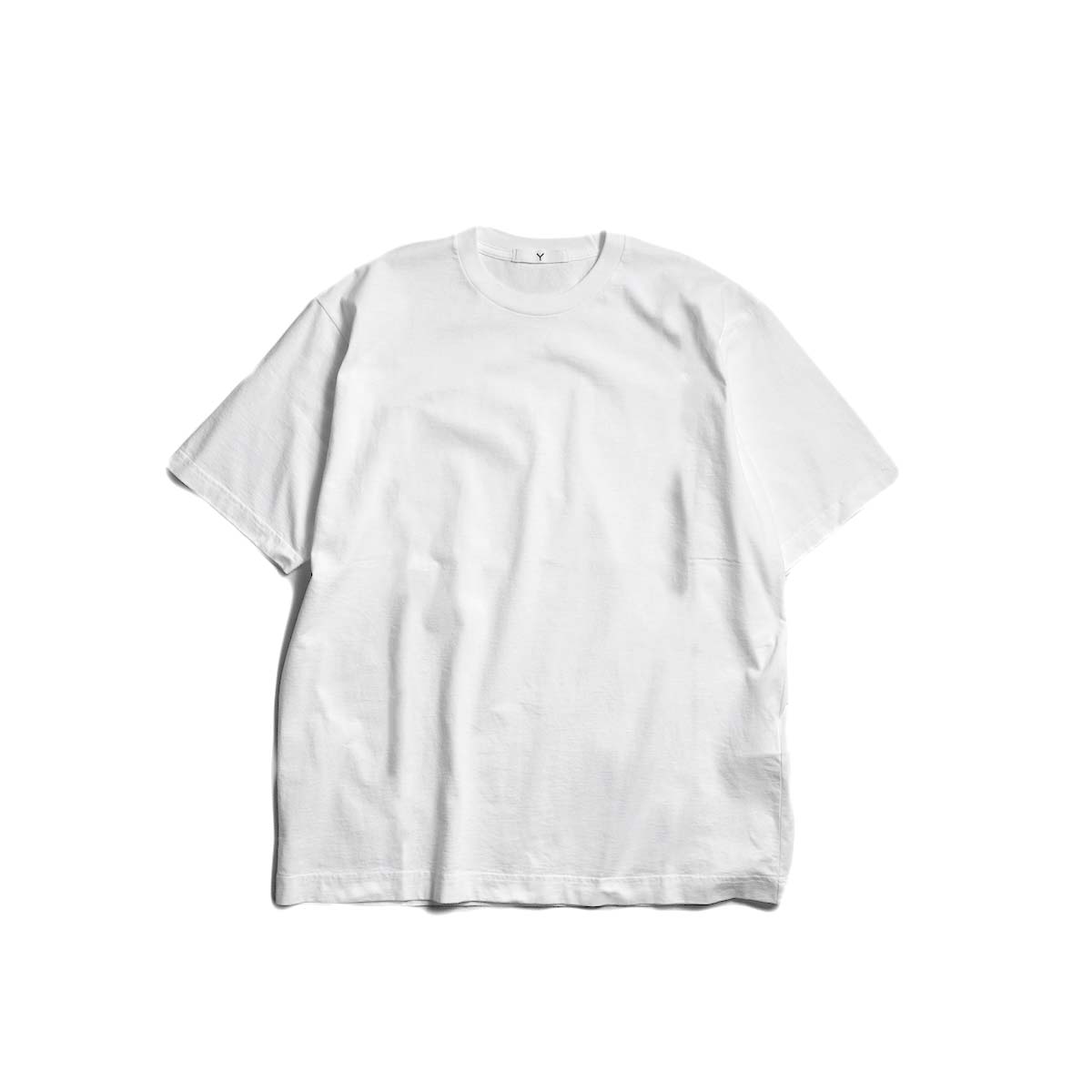 Y / ORGANIC COTTON JERSEY SHORT SLEEVE T‐SHIRT (White)