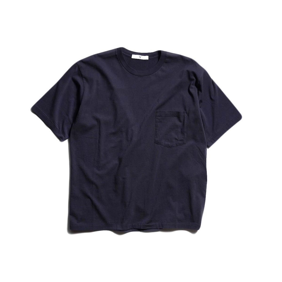 Y / SOFT ORGANIC COTTON JERSEY SHORT SLEEVE T-SHIRT (Navy)