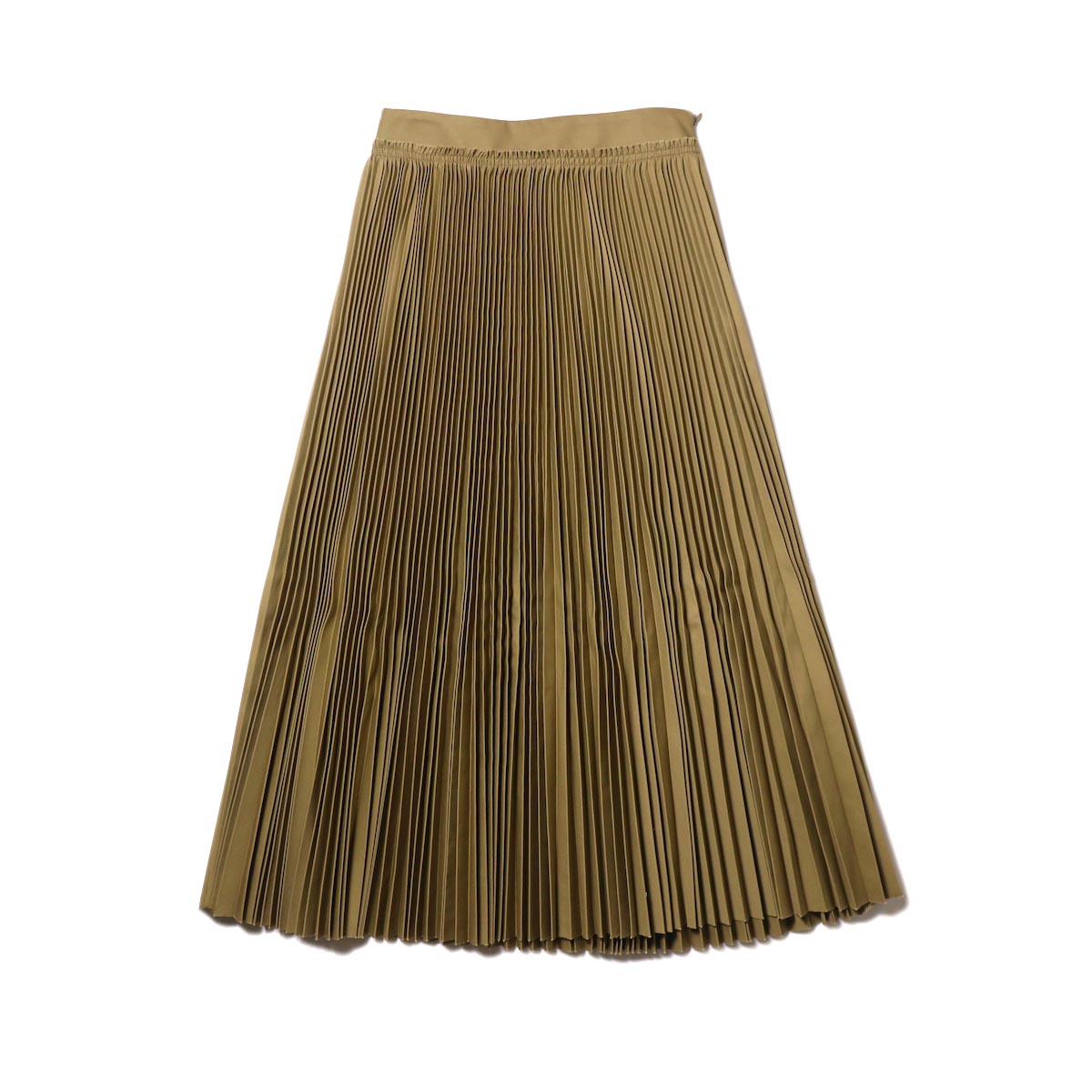 YLEVE / CHINO PLEATS SKIRT (beige) 正面