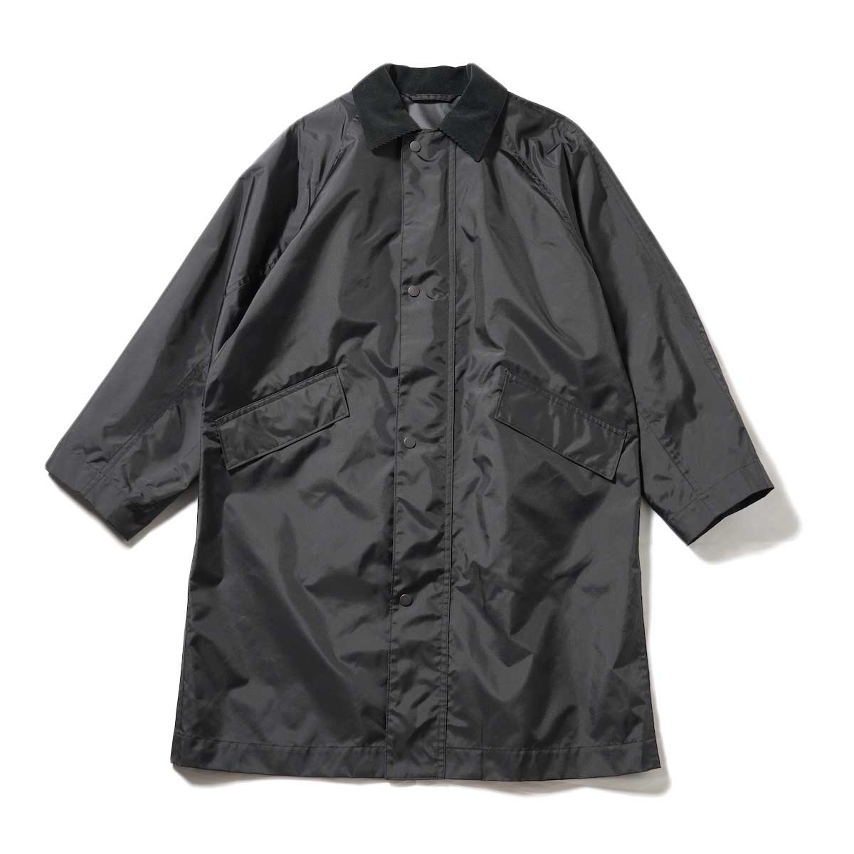 YLEVE / RECYCLE NYLON W  A TERPROOF CLOTH COAT (Black)