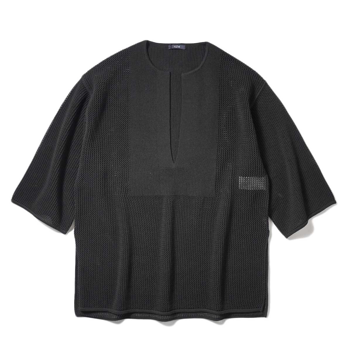 YLEVE / PIMA COTTON EYELET KN P/O (Black)