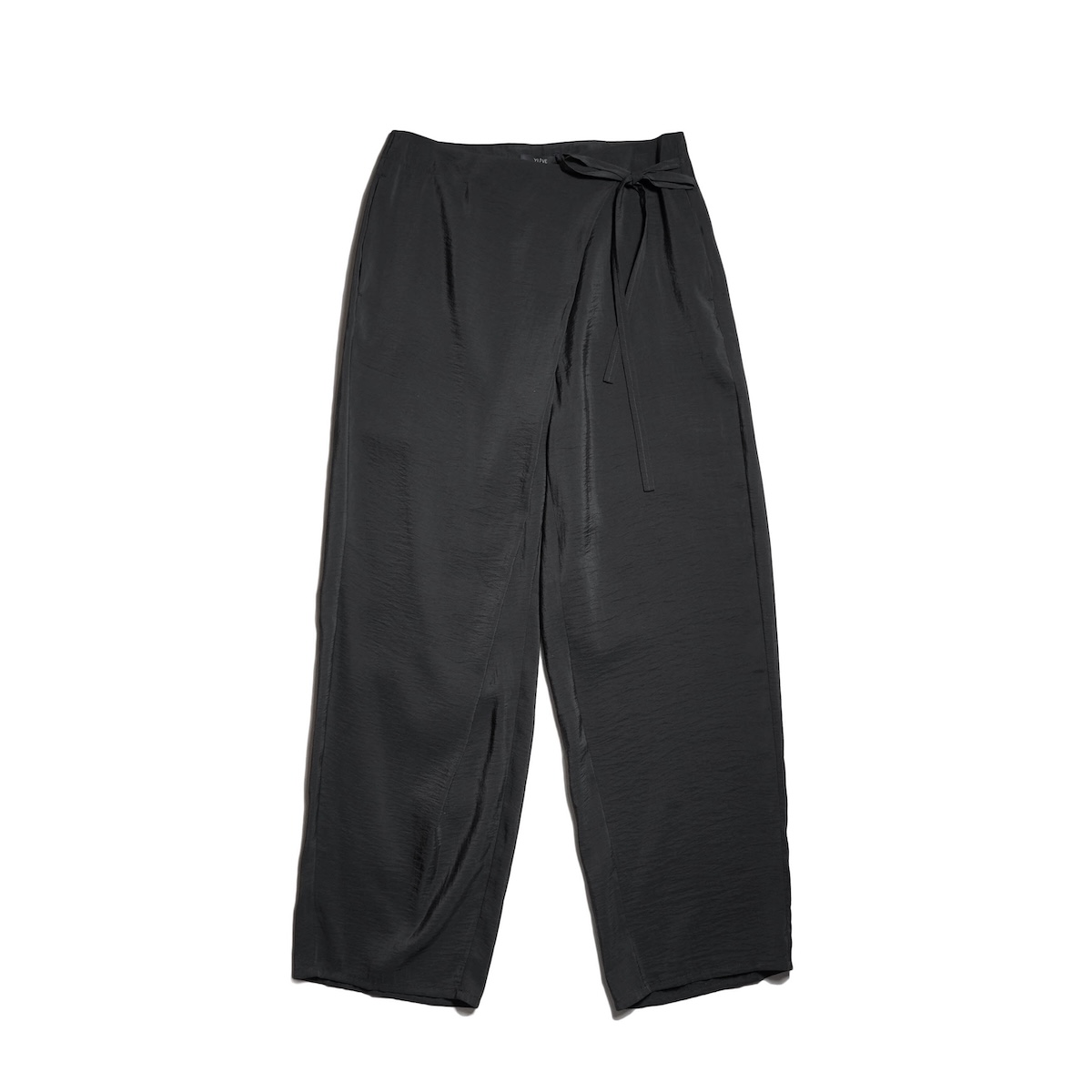 YLÈVE / RAYON-POLYESTER BROAD TROUSERS (Black)