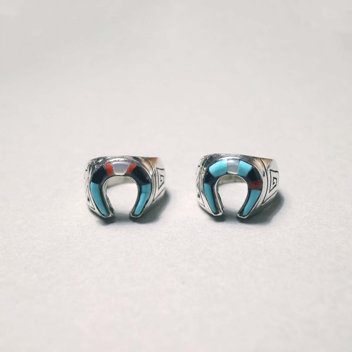 Indian Jewerly / "Leslie Lamy" (ZUNI) Horse Shoe RIng